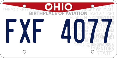 OH license plate FXF4077