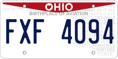 OH license plate FXF4094