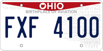 OH license plate FXF4100