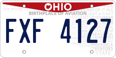 OH license plate FXF4127