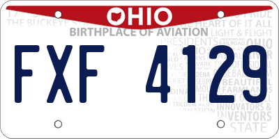 OH license plate FXF4129
