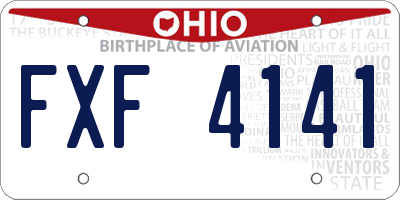 OH license plate FXF4141