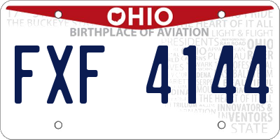 OH license plate FXF4144