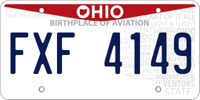 OH license plate FXF4149