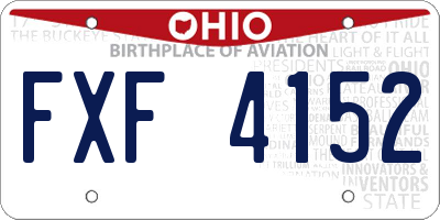 OH license plate FXF4152