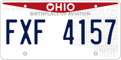 OH license plate FXF4157