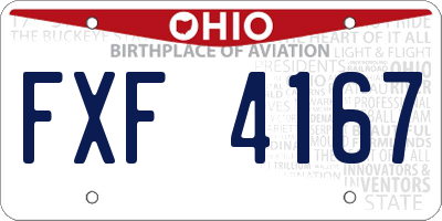 OH license plate FXF4167