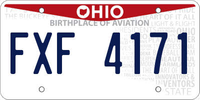 OH license plate FXF4171