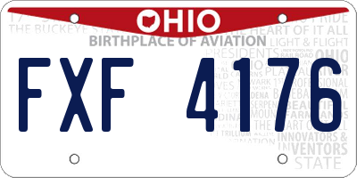 OH license plate FXF4176