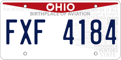OH license plate FXF4184