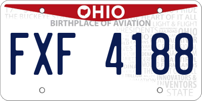 OH license plate FXF4188
