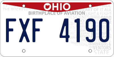 OH license plate FXF4190