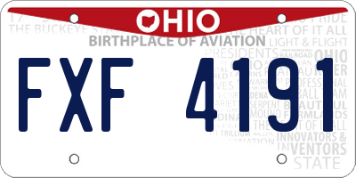OH license plate FXF4191