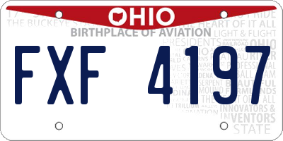OH license plate FXF4197