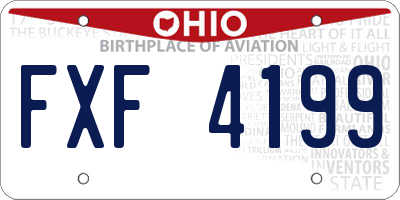 OH license plate FXF4199