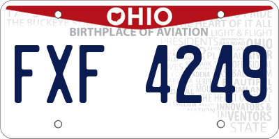 OH license plate FXF4249