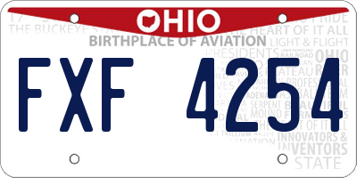 OH license plate FXF4254