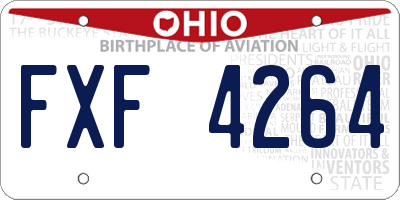 OH license plate FXF4264