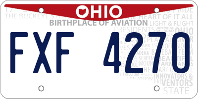 OH license plate FXF4270