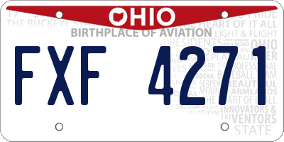 OH license plate FXF4271
