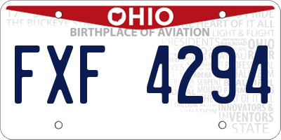 OH license plate FXF4294