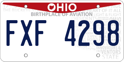 OH license plate FXF4298