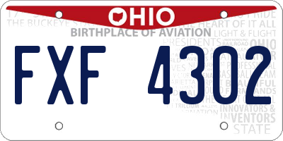 OH license plate FXF4302