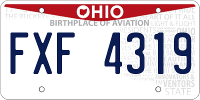 OH license plate FXF4319