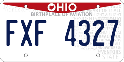 OH license plate FXF4327