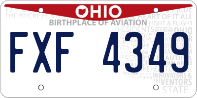OH license plate FXF4349