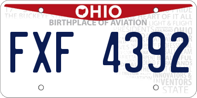 OH license plate FXF4392