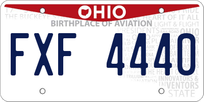 OH license plate FXF4440