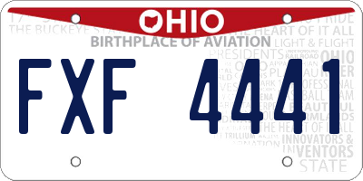 OH license plate FXF4441