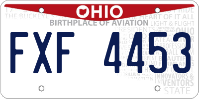 OH license plate FXF4453