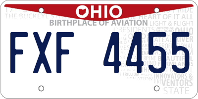 OH license plate FXF4455