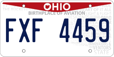 OH license plate FXF4459