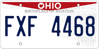 OH license plate FXF4468