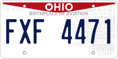 OH license plate FXF4471