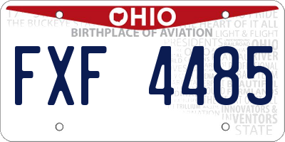 OH license plate FXF4485