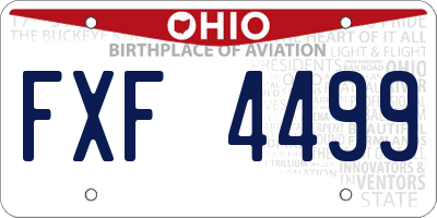 OH license plate FXF4499