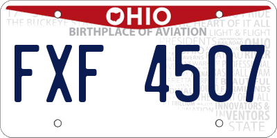 OH license plate FXF4507