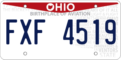 OH license plate FXF4519