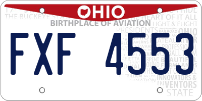 OH license plate FXF4553