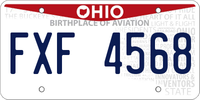 OH license plate FXF4568