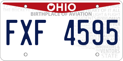 OH license plate FXF4595