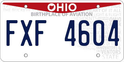 OH license plate FXF4604