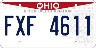 OH license plate FXF4611