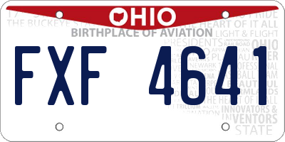 OH license plate FXF4641