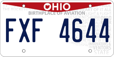 OH license plate FXF4644