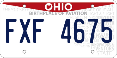 OH license plate FXF4675